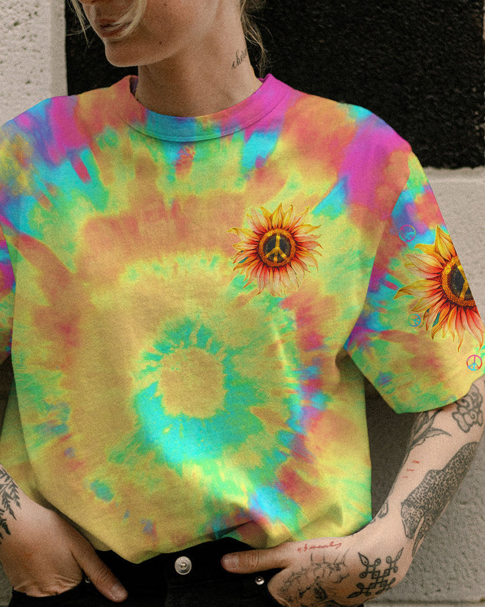 I'M BLUNT BECAUSE GOD ROLLED ME SUNFLOWER TIE DYE ALL OVER PRINT TLT
