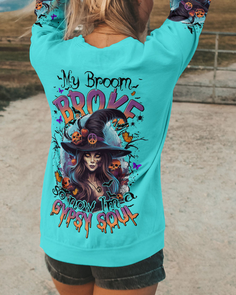 My Broom Broke So Now Halloween All Over Print Tytm1808234 Groovy Hippie