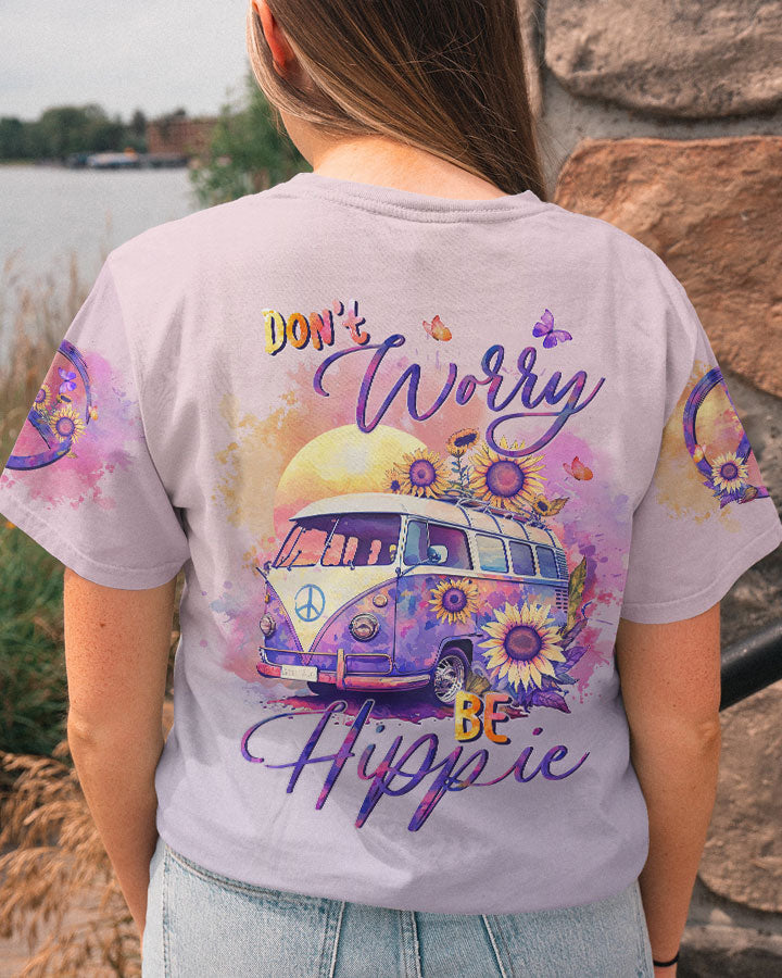DON'T WORRY BE HIPPIE PURPLE ALL OVER PRINT - TLTW0403234 – Groovy