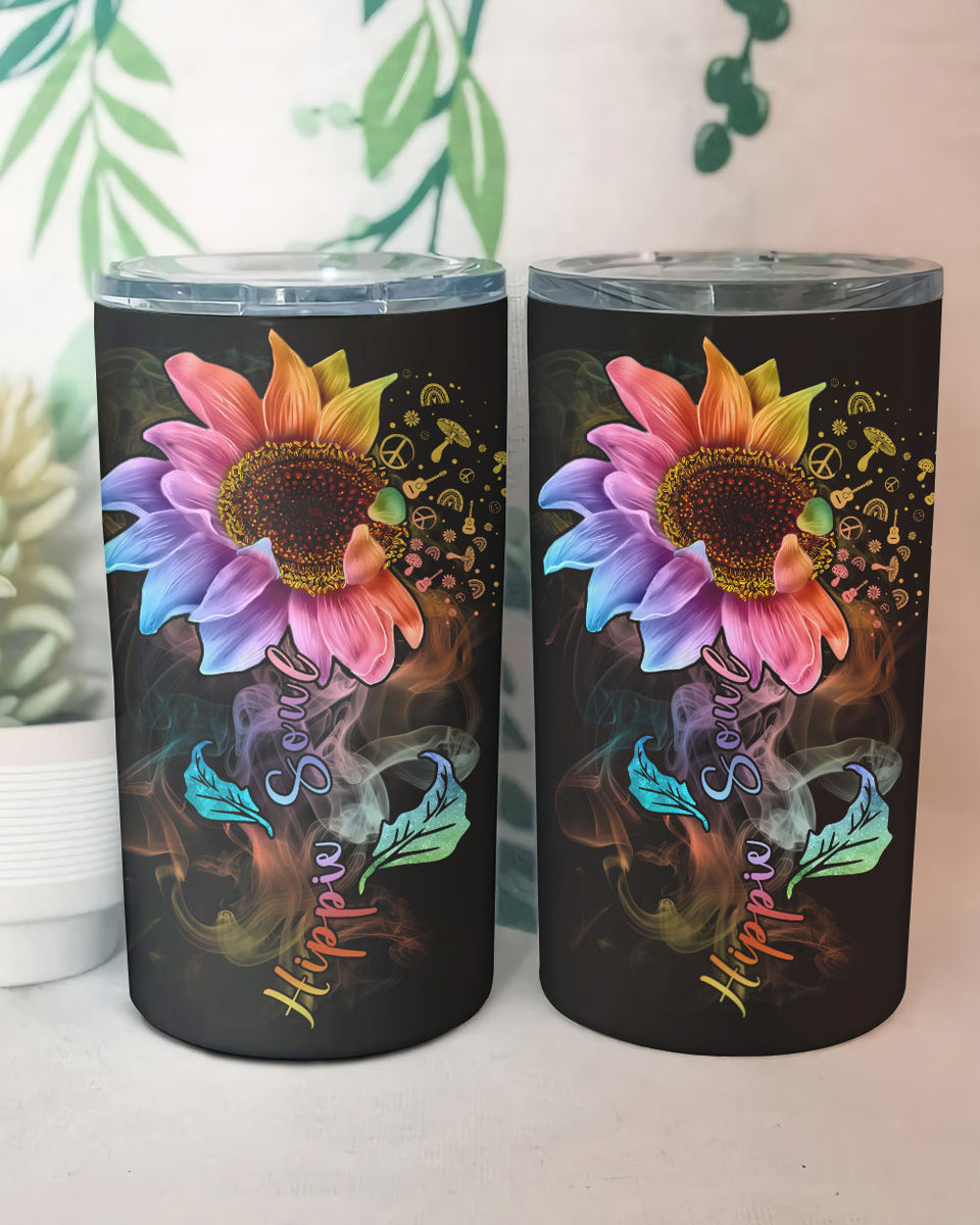 Hippie Soul Neon Color Flowers Custom Glitter Stainless Steel