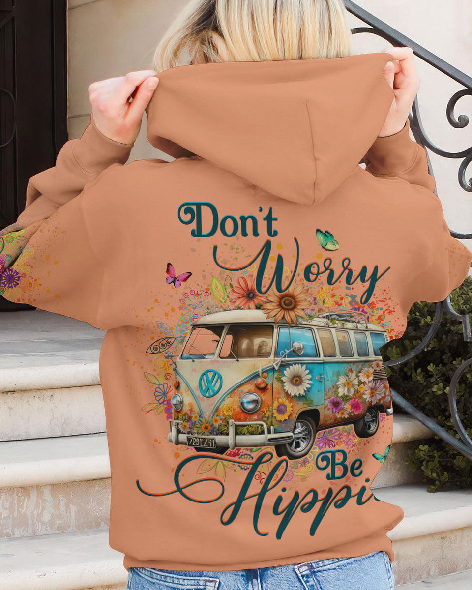 DON'T WORRY BE HIPPIE ALL OVER PRINT - YHHG1402233 – Groovy Hippie
