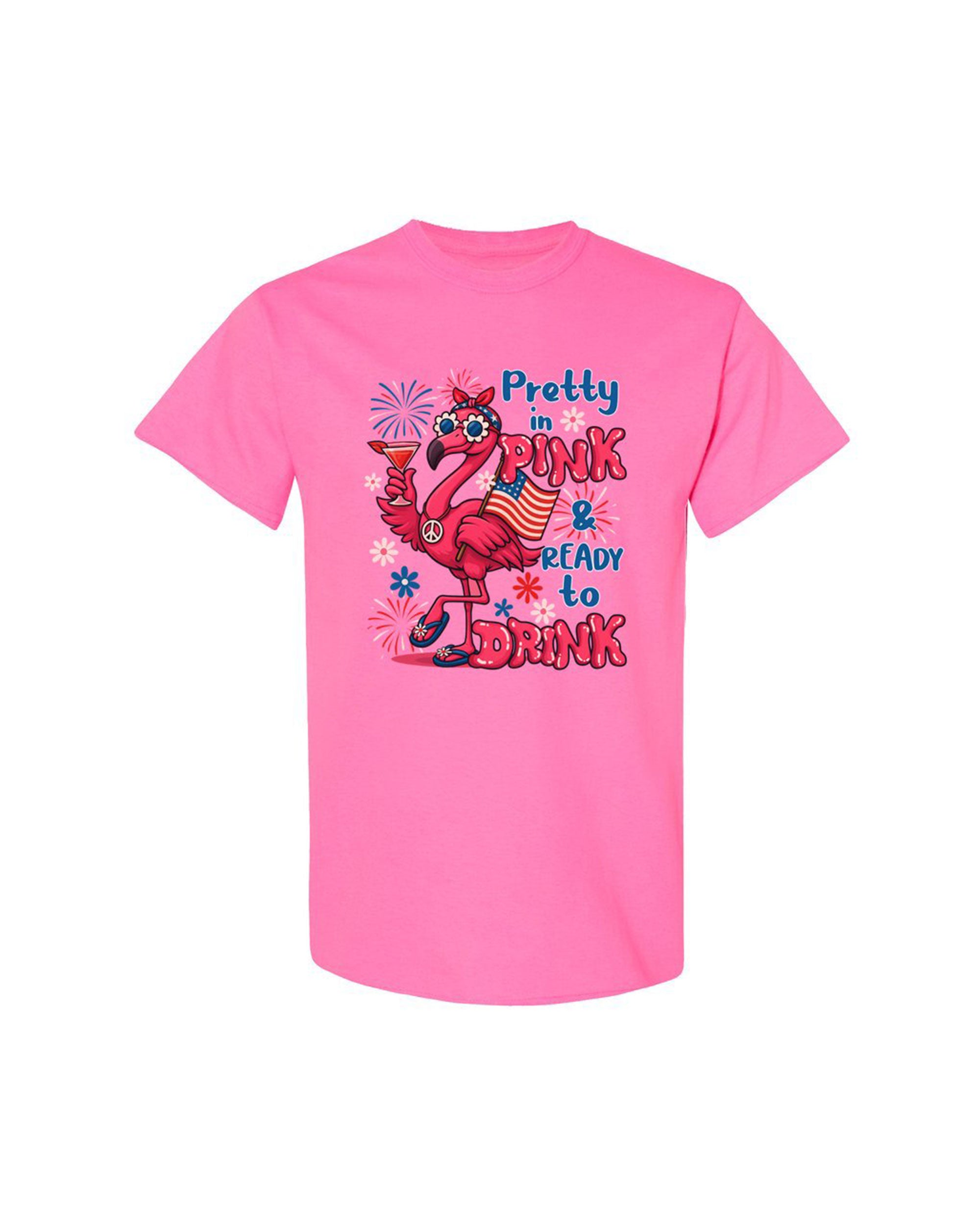 PRETTY IN PINK FLAMINGO COTTON SHIRT - TYQY1305258