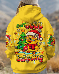 DON'T STOP BELIEVING DUCK CHRISTMAS ALL OVER PRINT - TLTW0210254