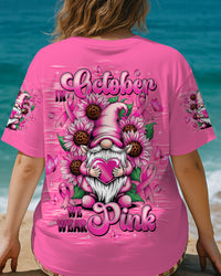 IN OCTOBER WE WEAR PINK GNOME BREAST CANCER AWARENESS ALL OVER PRINT - TLTW0808254