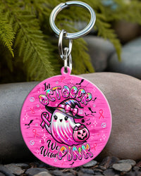 IN OCTOBER WE WEAR PINK BOO BREAST CANCER ORNAMENT & KEYCHAIN  - TLTW1208255