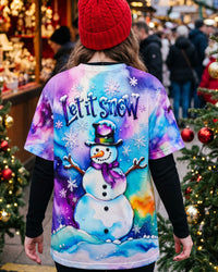 LET IT SNOW SNOWMAN CHRISTMAS ALL OVER PRINT - TLTW1010264