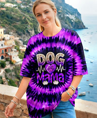 DOG MAMA PURPLE & BLACK SWIRL ALL OVER PRINT - TLHN0503262