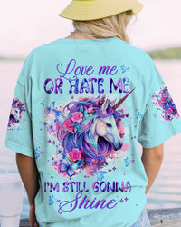 LOVE ME OR HATE ME UNICORN ALL OVER PRINT - TLTW2509236