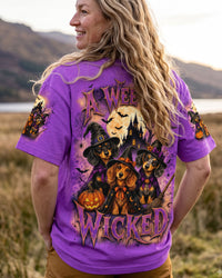 A WEE BIT WICKED DACHSHUND DOG HALLOWEEN ALL OVER PRINT - TLTW2008261