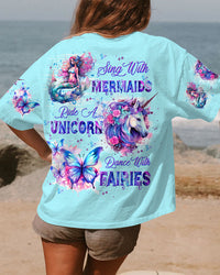 SING WITH MERMAIDS RIDE A UNICORN ALL OVER PRINT - TLTW0909236