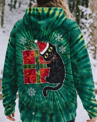 BLACK CAT GIFT CHRISTMAS BURST ALL OVER PRINT - TLTW1910264