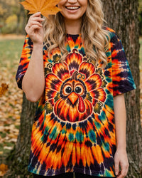 THANKSGIVING TURKEY PUMPKIN BURST ALL OVER PRINT - TLTW2110264