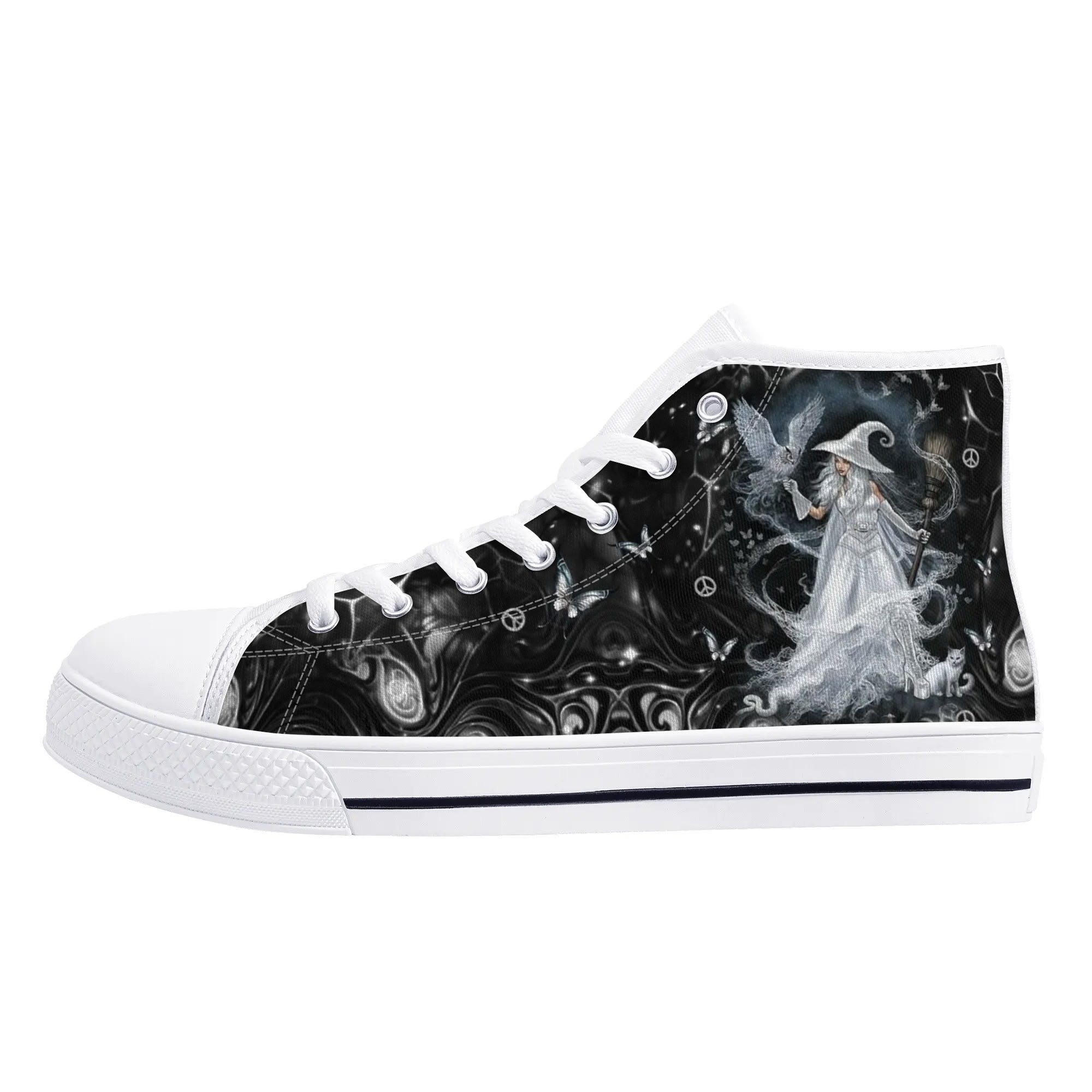 SPIRIT OF A WITCH HALLOWEEN HIGH TOP CANVAS SHOES - YHDU2609246