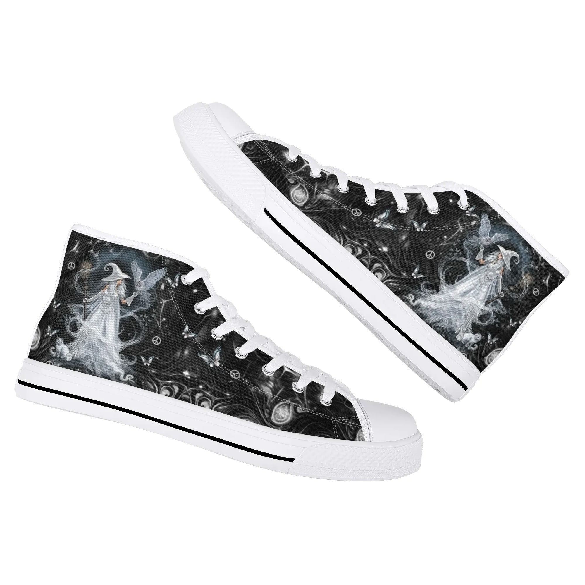 SPIRIT OF A WITCH HALLOWEEN HIGH TOP CANVAS SHOES - YHDU2609246