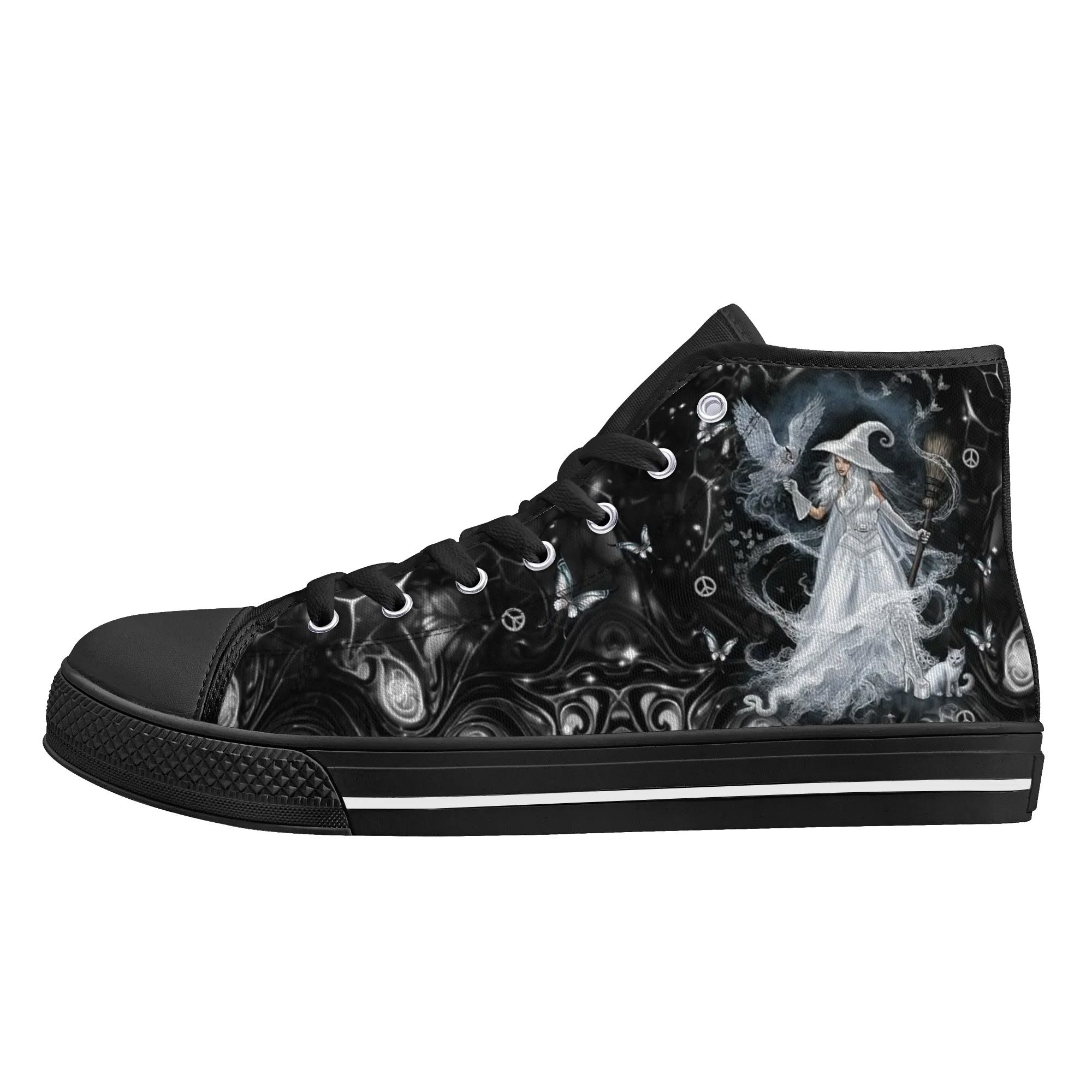 SPIRIT OF A WITCH HALLOWEEN HIGH TOP CANVAS SHOES - YHDU2609246