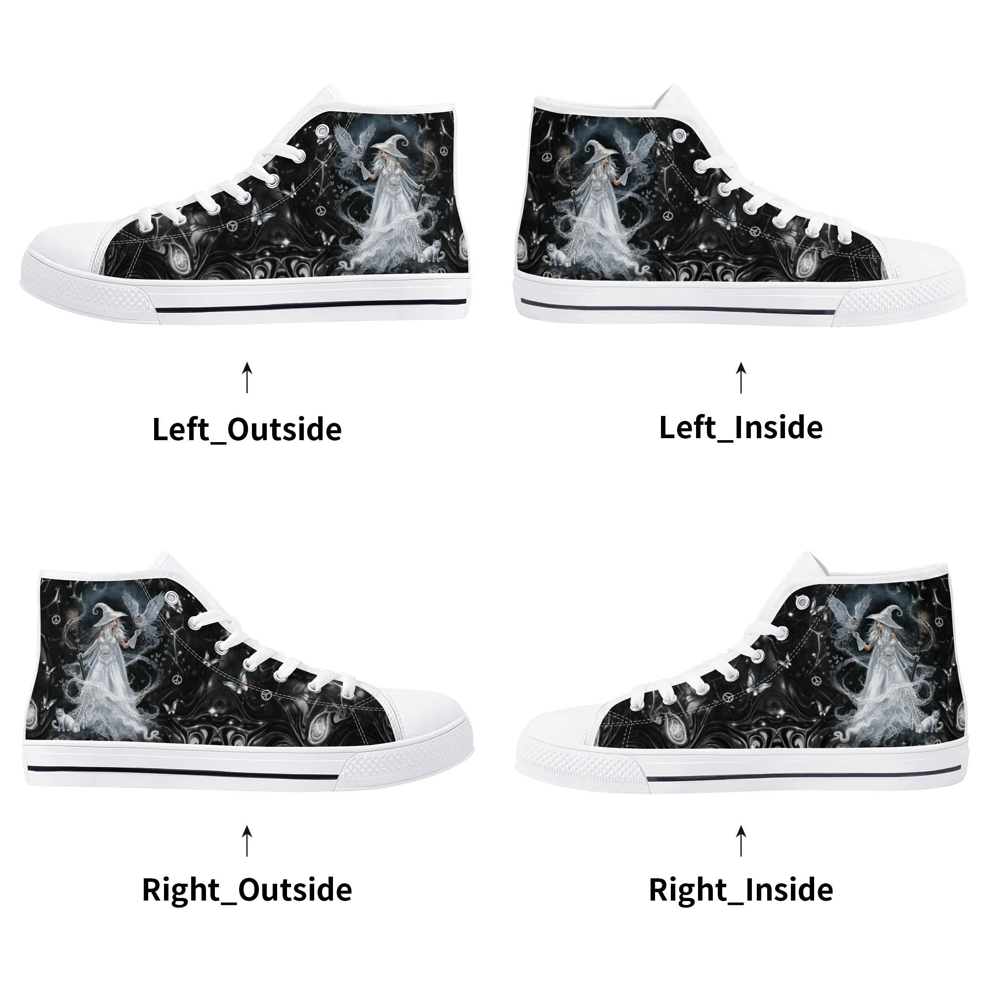 SPIRIT OF A WITCH HALLOWEEN HIGH TOP CANVAS SHOES - YHDU2609246