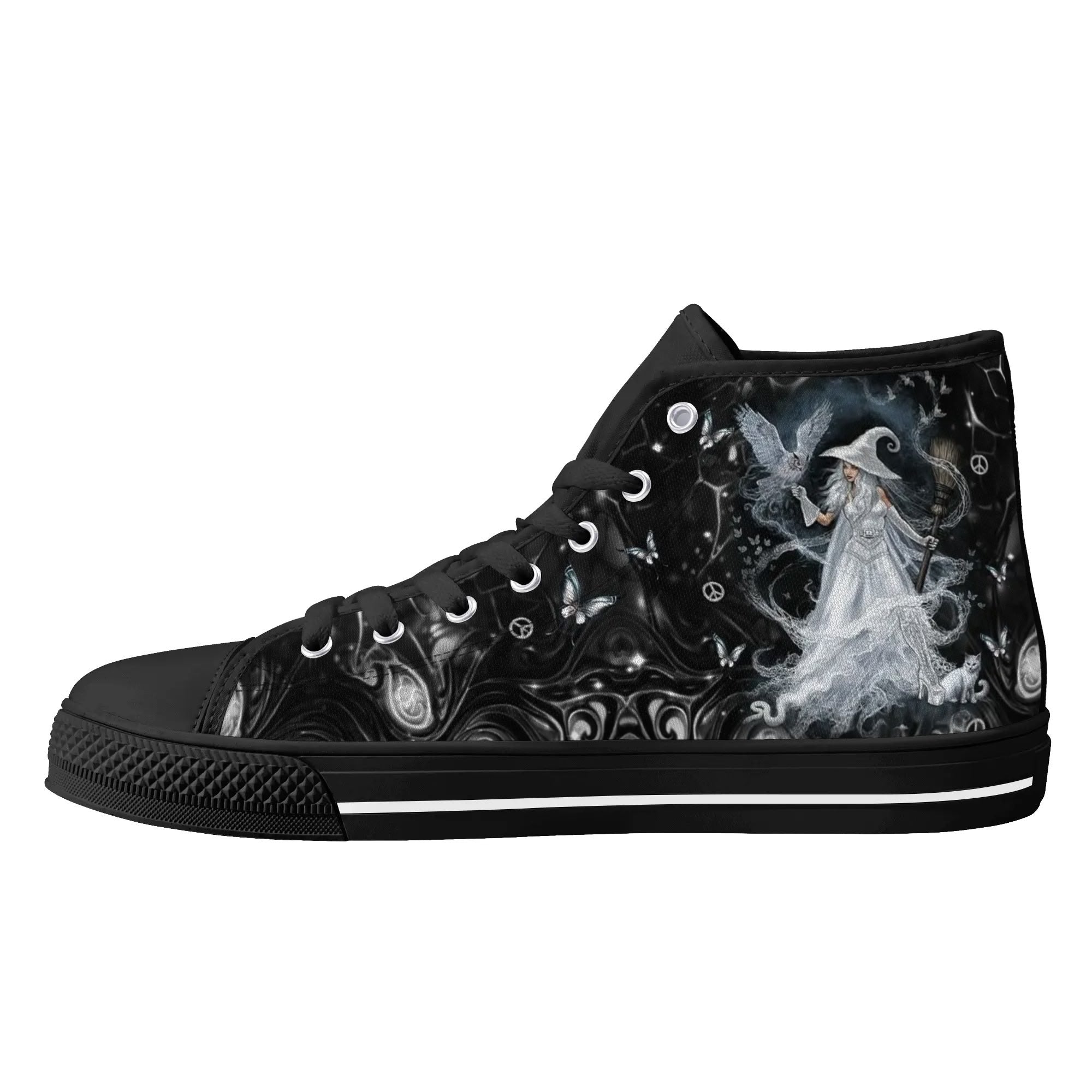 SPIRIT OF A WITCH HALLOWEEN HIGH TOP CANVAS SHOES - YHDU2609246