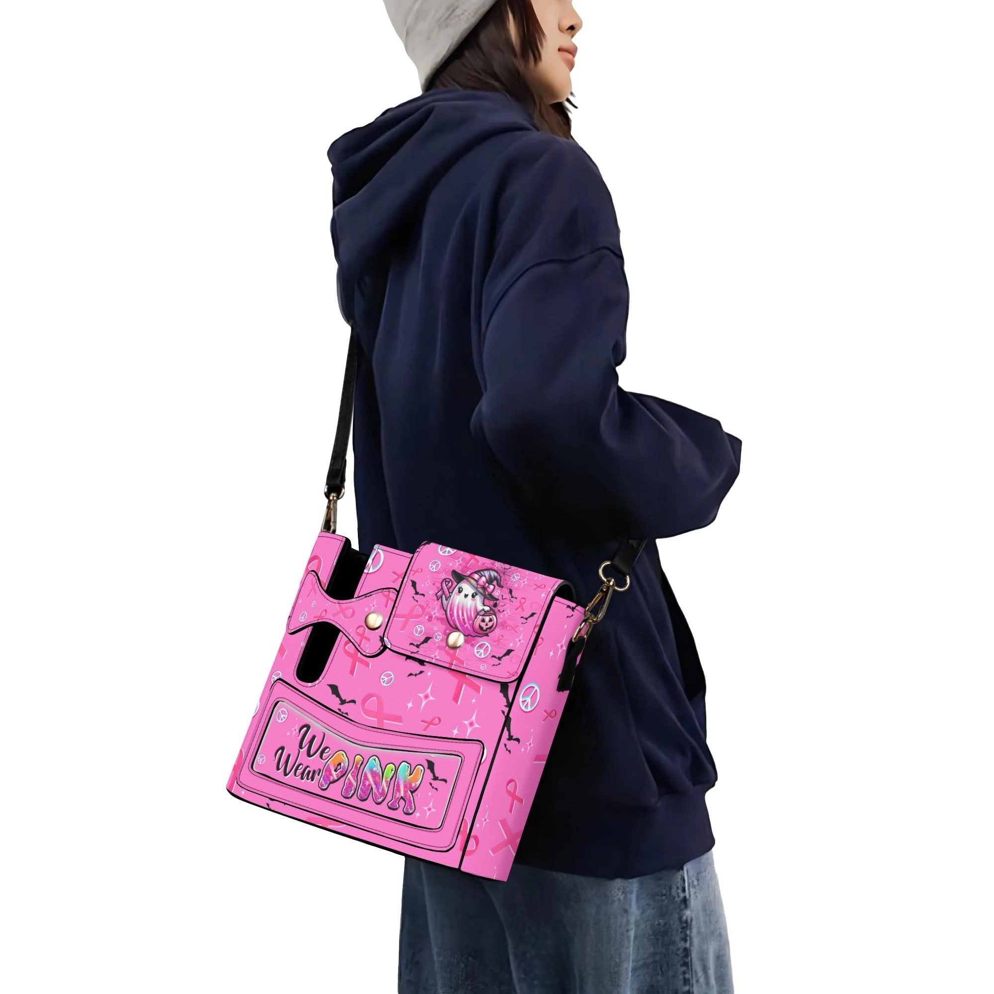 IN OCTOBER WE WEAR PINK BOO BREAST CANCER TUMBLER STORAGE BAG   - TLTW1208257