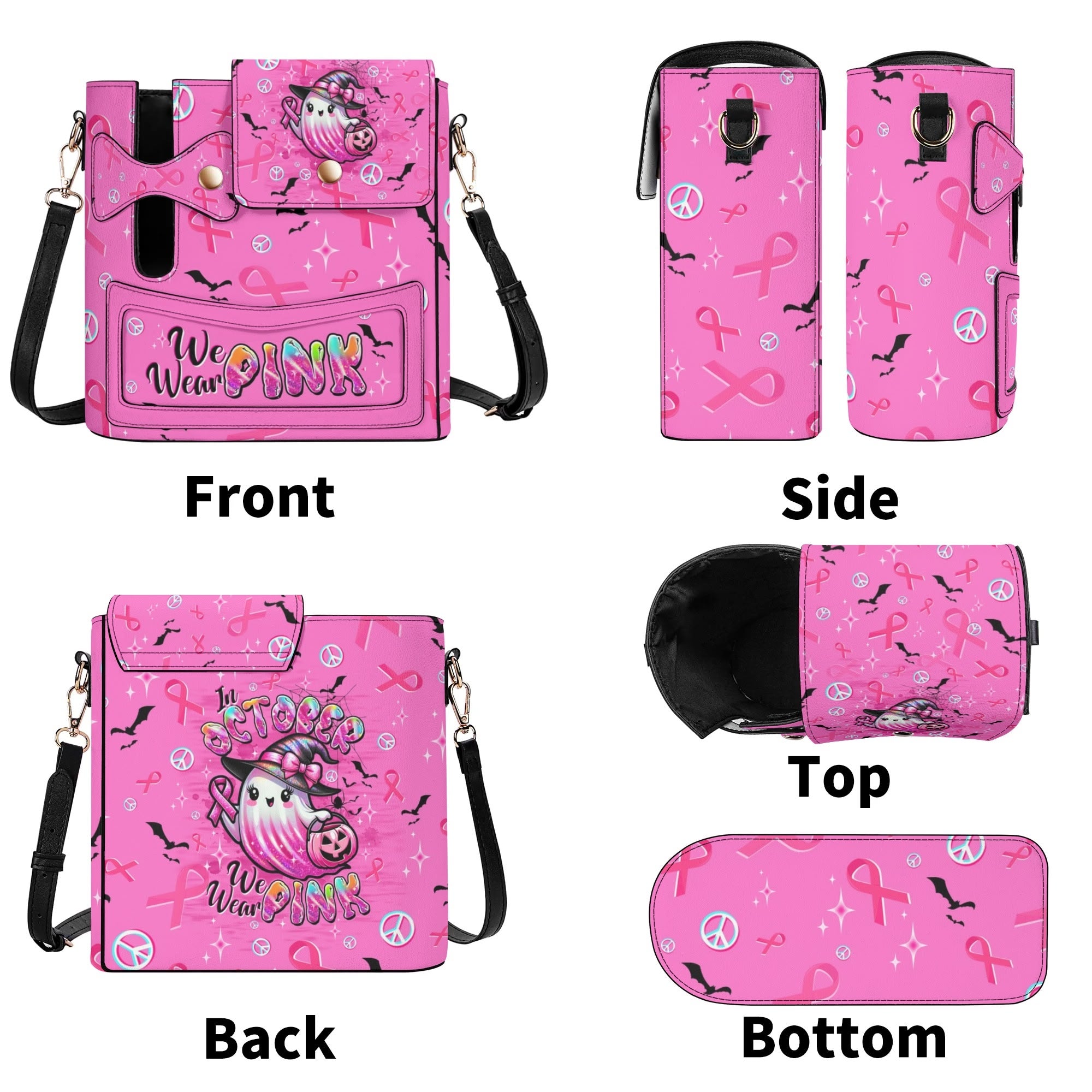IN OCTOBER WE WEAR PINK BOO BREAST CANCER TUMBLER STORAGE BAG   - TLTW1208257