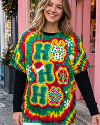 HO HO HO PAW PRINT CHRISTMAS BURST ALL OVER PRINT - TLTW0910265