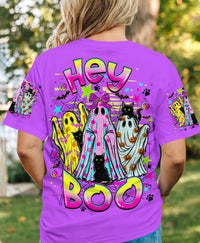HEY BOO BLACK CAT HALLOWEEN ALL OVER PRINT - TLHN1108261