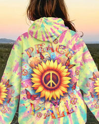 PEACE Y'ALL TIE DYE ALL OVER PRINT - YHLT2911232