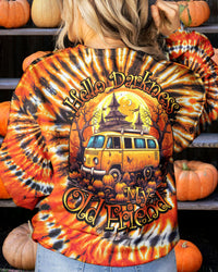 HELLO DARKNESS MY OLD FRIEND HALLOWEEN TIE DYE ALL OVER PRINT - TY1907231