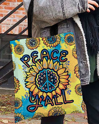 PEACE Y'ALL TIE DYE TOTE BAG - TLTR0606235