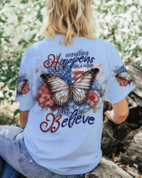 JUST BELIEVE BUTTERFLY FLAG ALL OVER PRINT - TLNT0307231