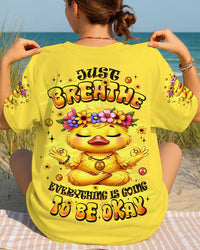 JUST BREATHE DUCK HIPPIE ALL OVER PRINT - YHLT2708251