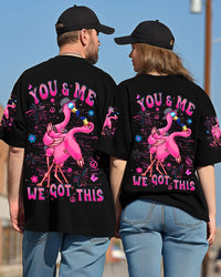 YOU & ME WE GOT THIS FLAMINGO COUPLE ALL OVER PRINT - YHHN2008252