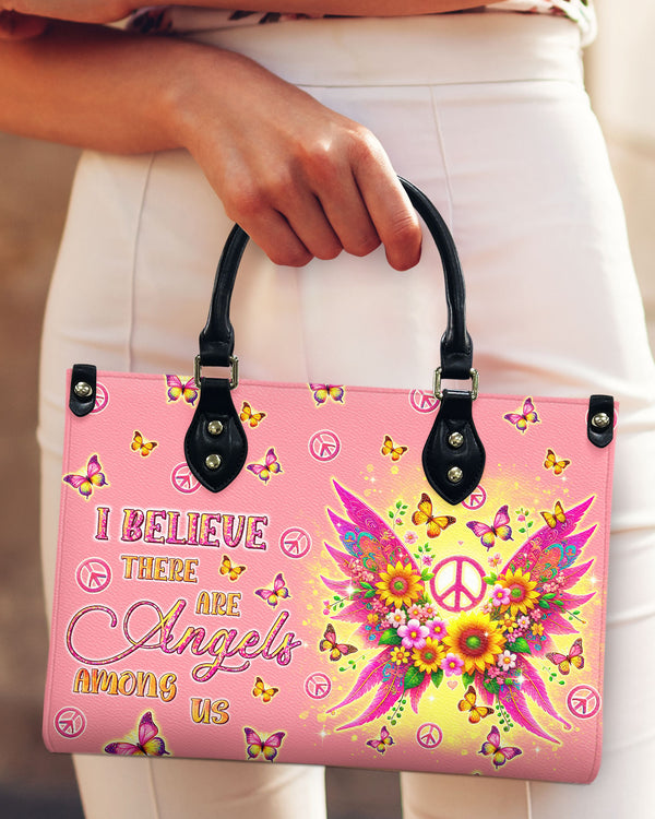 I BELIEVE THERE ARE ANGELS AMONG US WINGS LEATHER HANDBAG - TLTR0409245