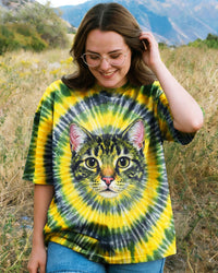 FUNNY CAT  SWIRL  ALL OVER PRINT - TLNT2003261