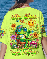 BE YOU THE WORLD WILL ADJUST FROG ALL OVER PRINT - TLNT2407243