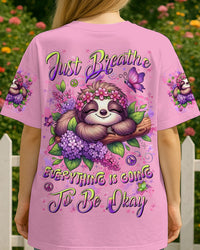 JUST BREATHE SLOTH ALL OVER PRINT - YHLN1508252