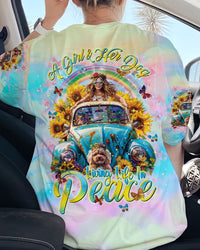 A GIRL AND HER DOG LIVING LIFE IN PEACE POODLE ALL OVER PRINT - TLNT1704245