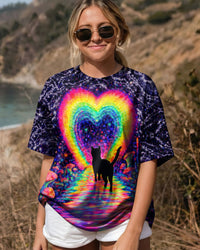 RAINBOW HEART BLACK CAT SWIRL ALL OVER PRINT - TLTW2801261