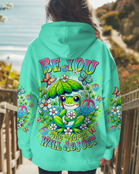 BE YOU THE WORLD WILL ADJUST FROG ALL OVER PRINT - TLTR0412242