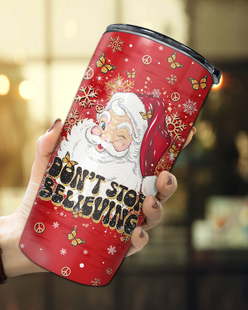 DON'T STOP BELIEVING CHRISTMAS TUMBLER - TLTR0811247