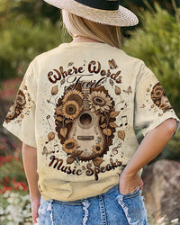 WHERE WORDS FAIL MUSIC SPEAKS GUITAR VINTAGE ALL OVER PRINT - TLTW0707232