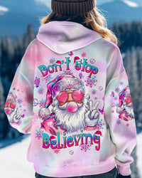 DON'T STOP BELIEVING BLOWING BUBBLE SANTA CLAUS CHRISTMAS ALL OVER PRINT - TLTW1111241