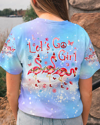 LET'S GO GIRLS FLAMINGO CHRISTMAS ALL OVER PRINT - YHLT0311231