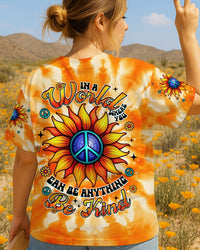 BE KIND SUNFLOWER TIE DYE ALL OVER PRINT - TLNT1006253