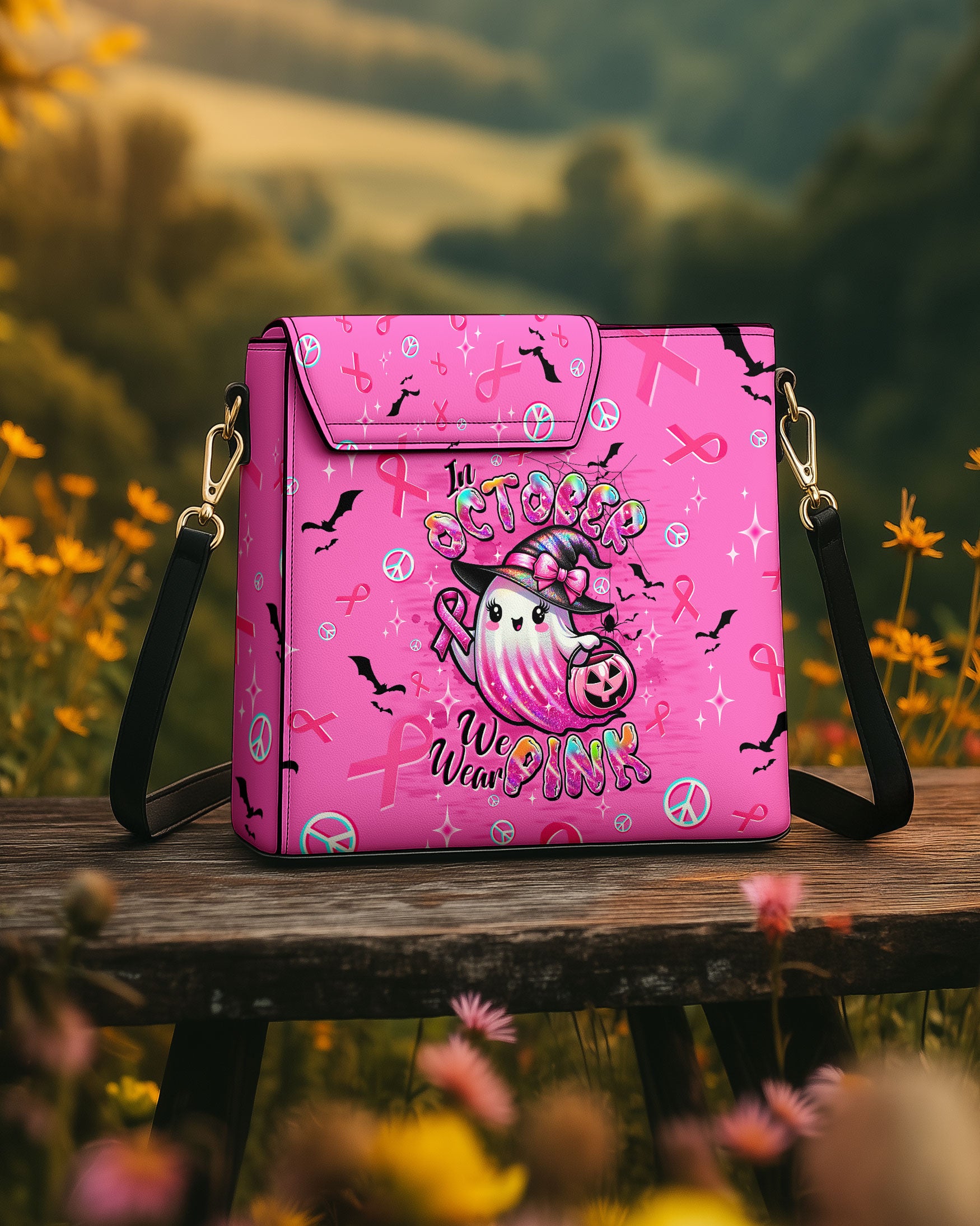IN OCTOBER WE WEAR PINK BOO BREAST CANCER TUMBLER STORAGE BAG   - TLTW1208257