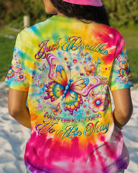 JUST BREATHE BUTTERFLY TIE DYE ALL OVER PRINT - TLTR0108244