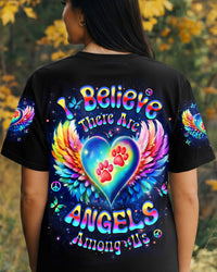 I BELIEVE THERE ARE ANGELS AMONG US PAW PRINT ALL OVER PRINT - YHHN2912253