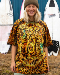 BEST DOG MOM EVER LEOPARD SWIRL ALL OVER PRINT   - TLNT1003261