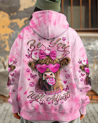 BE YOU THE WORLD WILL ADJUST HIGHLAND COW  ALL OVER PRINT  - TLNT2702253