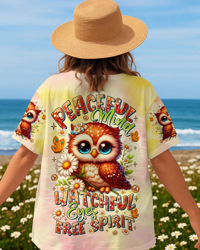 PEACEFUL MIND OWL ALL OVER PRINT - TLTR2406251