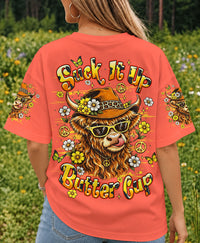 SUCK IT UP BUTTERCUP HIGHLAND COW ALL OVER PRINT - TLHN1709261